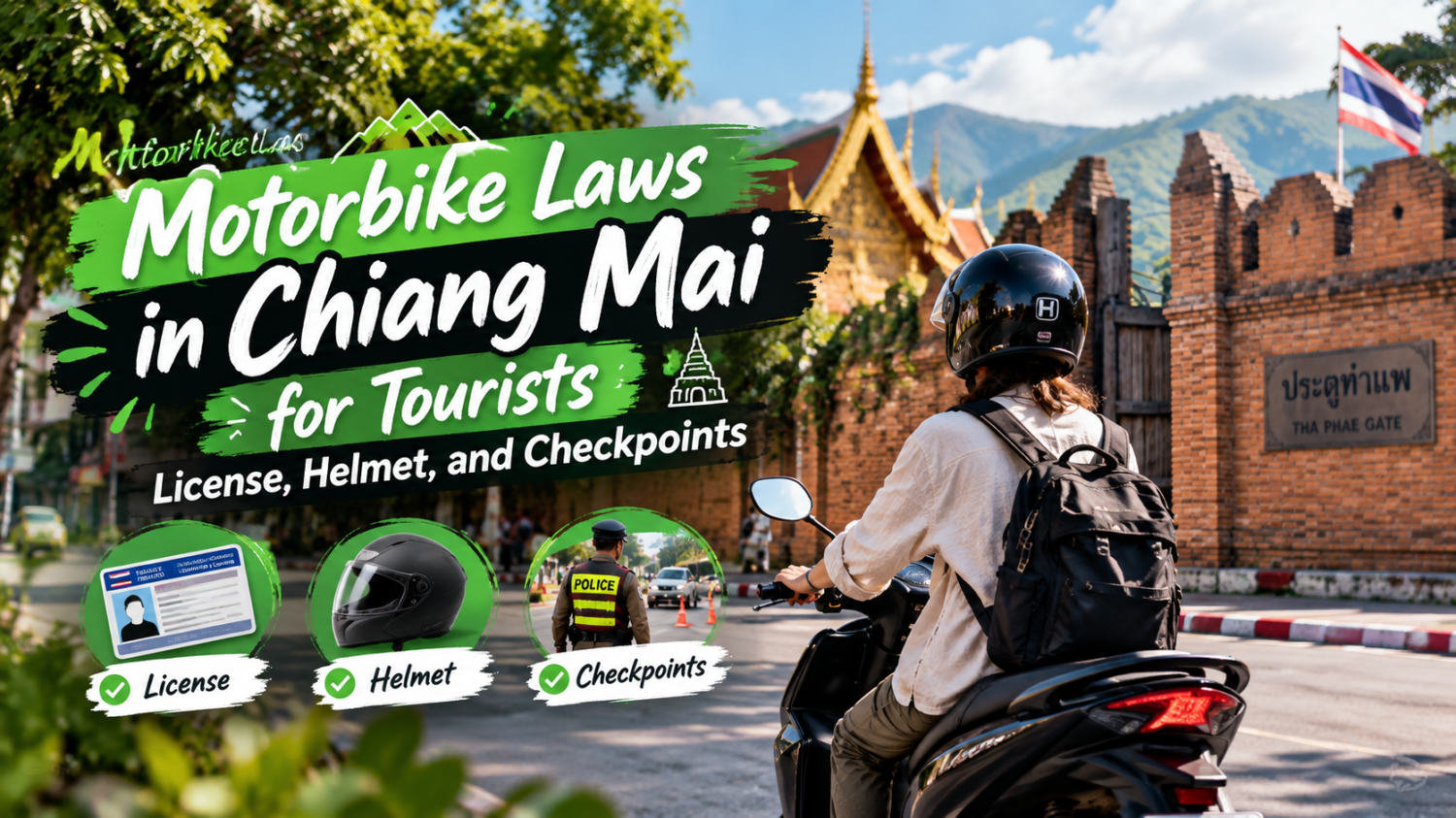 Motorbike laws in Chiang Mai for tourists — license and helmet requirements